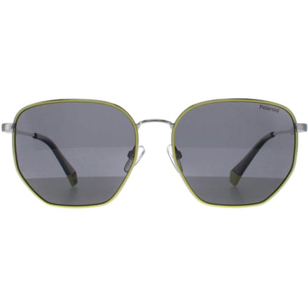 Polaroid Square Unisex Palladium Geel Grijs Gepolariseerd PLD 6214/S/X