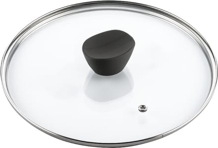 ISENVI Avon Pannendeksel Glas - 20 cm - Glazen Deksel met Stoomgaatje - Pandeksel