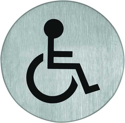 Artitec pictogram RVS 75MM minder valide