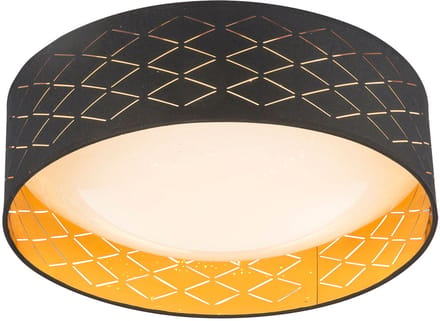 Globo - plafonniere - Clarke - zwart - metaal - Ø 40cm - LED - 15229D7