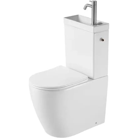 Aquavive Duoblok Toilet Senio Met Randloze Toiletpot -595x370x860 Mm - Wit