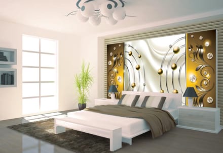 Yellow Diamond Abstract Modern Photo Wallcovering