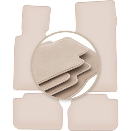PREMIUM beige matten voor: BMW 7 E32 sedan 1986-1994