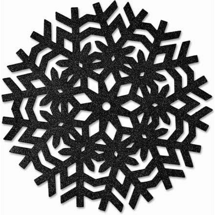 Unique Living | Placemat Ice | Rond | Polyester | Zwart | Ø38cm