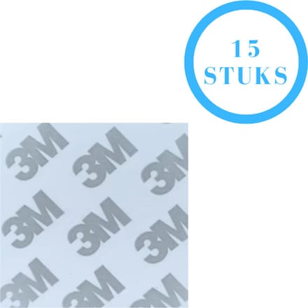 3M Plakstrips Vierkant - Dubbelzijdig Tape - Plakstrips Dubbelzijdig - 3M Tape - 5 CM - 15 Pack - Lichte Objecten