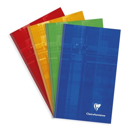Clairefontaine geruit schrift, gebrocheerd, 110 x 170 mm.