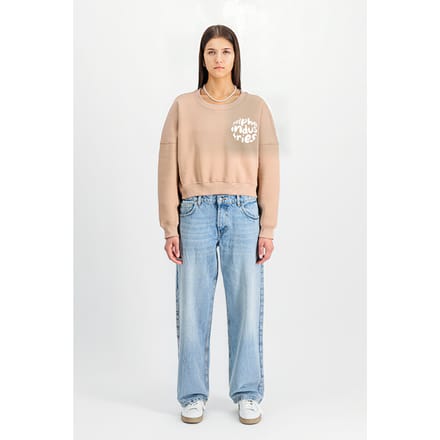 Alpha Industries Logo Sweater Dusty Coral Größe: M | Pullover Outlet | Damen | Orange