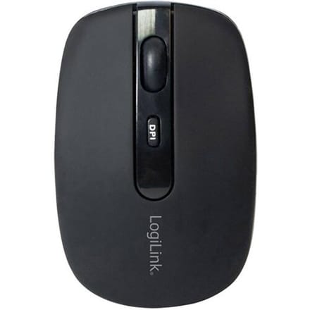 LogiLink ID0078A Muis Bluetooth Optisch Zwart 4 Toetsen 1600 dpi Geïntegreerd scrollwiel
