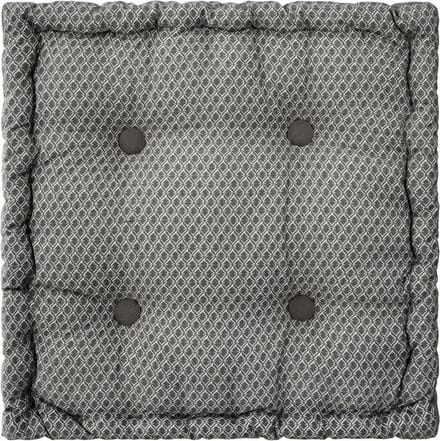 Atmosphera Vloerkussen Square - grijs - katoen - 40 x 40 x 8 cm - Extra dik grond zitkussen/matraskussen
