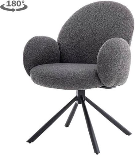 Tower living Imola swivel armchair - fabric Ascot 5 Anthracite
