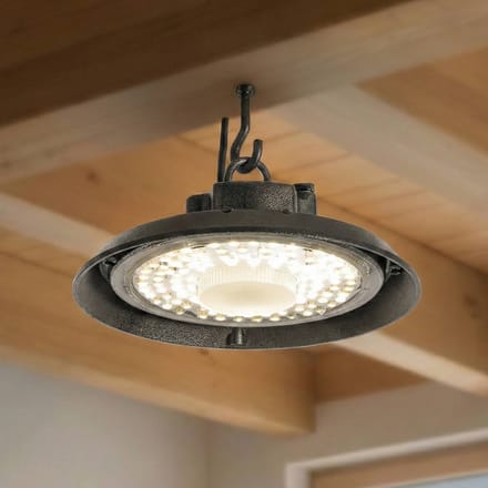 PRIOS LED hal spot Maikel, zwart, IP65, Highbay
