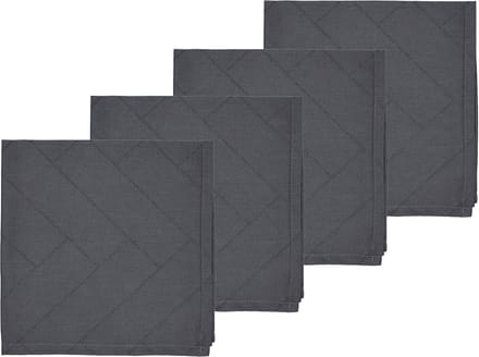 Södahl Tiles Damask Stoffen servetten 45 x 45 cm 4 stuks Ash