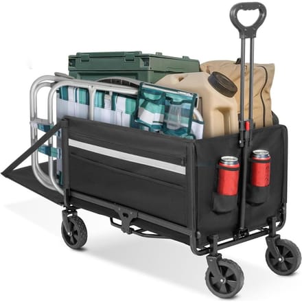 VH Supplies® Bolderkar Opvouwbaar - Bolderwagen - Handkar - 120L - Max 150kg