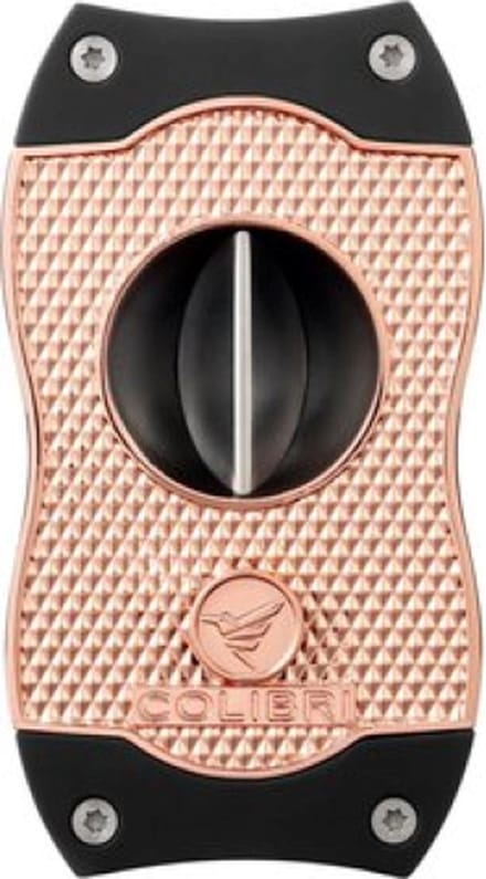 Colibri sigarenknipper diamant V-cut rosegoud - zwart