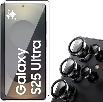 Screenprotector & Camera geschikt voor Samsung Galaxy S25 Ultra - Glas