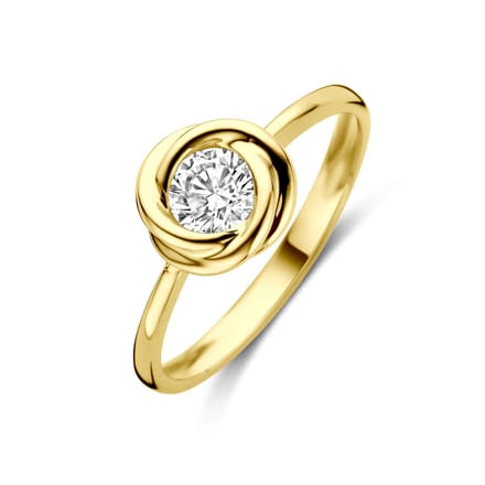 14K Geelgouden Ring met Zirkonia 4035039 – 8,5 mm