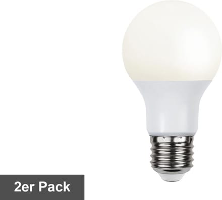 Star Trading LED gloeilamp 'Opaque Basic', 2-pak, E27, 10.5W, 1055lm, melkachtig, warm wit,