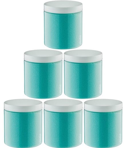 Scrubzout Hamam - 300 gram - Pot met witte deksel - set van 6 stuks - Hydraterende Lichaamsscrub