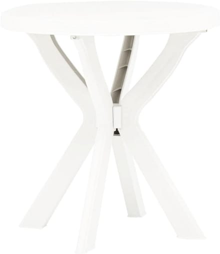 Ronde Buitentafel Tuin Salontafel Ø70 cm Kunststof Wit