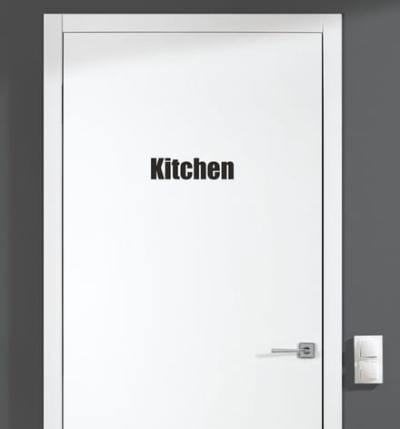 Deursticker - Kitchen - Zwart 13,5x3,5