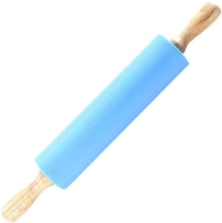 Doodadeals® Deegroller Antikleef - Rolstok - Siliconen - Blauw - 1 stuks