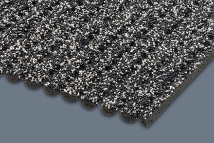 Gravel Scrape Antislipmat op Rol - Breedte 120 cm - Zwart met Wit - per strekkende meter