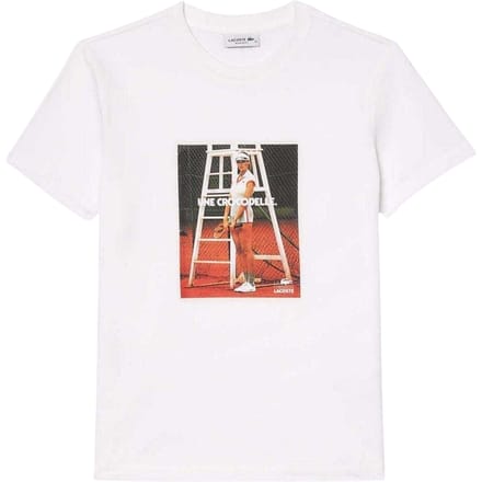 Lacoste Dames/Dames Bedrukt Piqué T-shirt (Wit)
