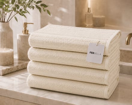 Set van 4 handdoeken - Wit - 50 x 90 cm - 500 g/m² - Zacht en absorberend