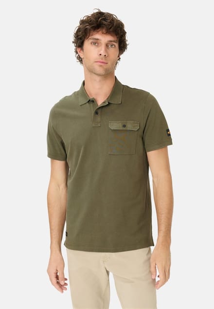 camel active Poloshirt van pure katoen - Maat - Olijfgroenmenswear-5XL