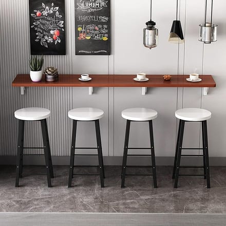 Opvouwbare Wandtafel - Klapbureau - Ruimte Besparen - Slank Ontwerp - 120x40cm - Teak