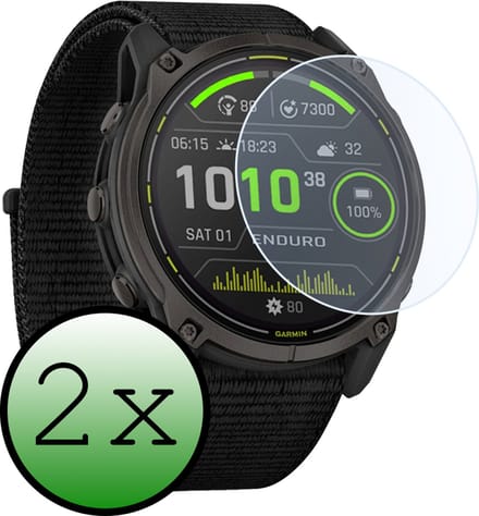 Screenprotector Geschikt voor Garmin Enduro 3 (51 mm) Screenprotector Tempered Glass Beschermglas - Screenprotector Geschikt voor Garmin Enduro 3 Screen Protector - 2 Stuks