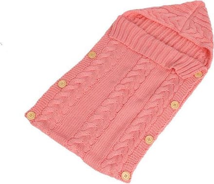 JillyBee - Slaapzak - Baby - Wandelwagen - Deken - Knopen - Roze