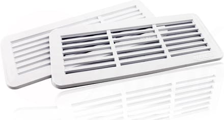 Ventilatierooster voor deur Wit Bruin Afzuiging Toevoer 150 x 60 mm