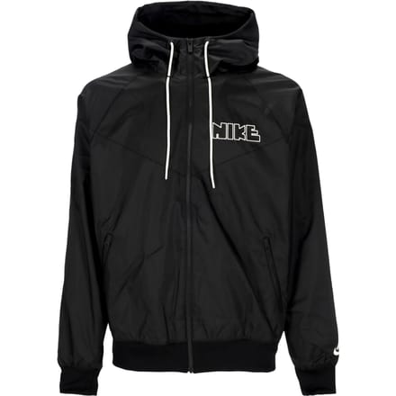 Windrunner windjack voor heren, geweven gevoerd, zwart/zwart/zwart/wit