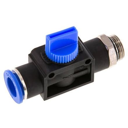 12 mm - G3/8'' Kunststof/Messing 3/2-Weg Handafsluiter Ontluchting aan Buiszijde