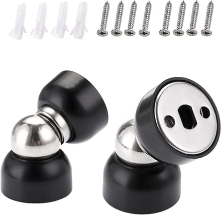 Set van 2 RVS Deurhouders - Mini Magnetische Deurstoppers voor Muurmontage - Duurzaam en Stijlvol Deurbeslag