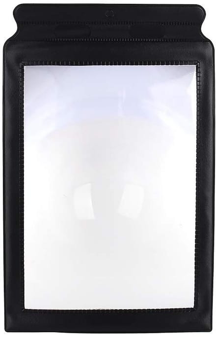 Dailygoods- Vergrootglas Groot - Vergrootglas voor Volwassenen - Vergrootglas met Verlichting - Vergrootblad PVC - Flexibel Plastic - 30,5 x 19,5 cm
