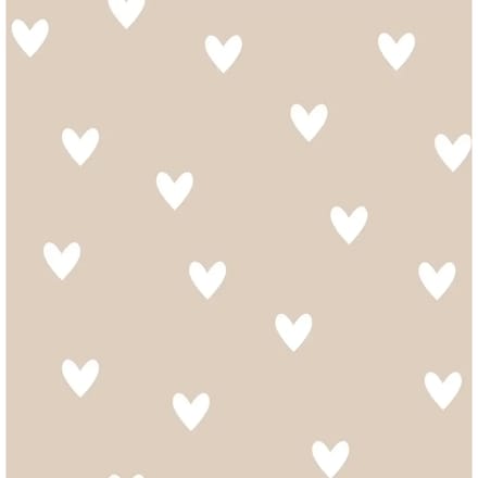 Eenvoudig voorbeeld baby behang Dekornik Hearts