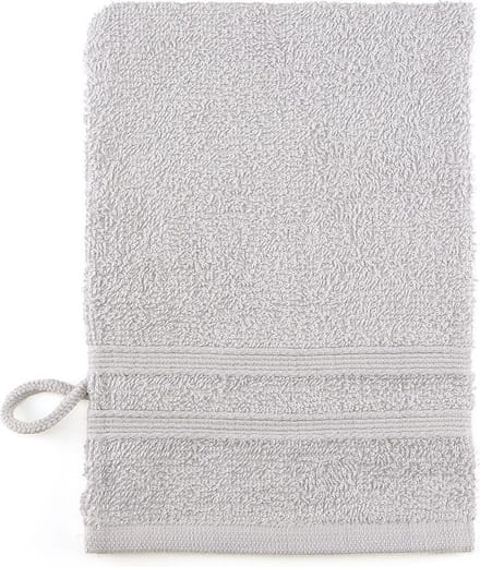 Washandjes, 8 Stuks, Grijs, 15x22cm, 100% Katoen, Treb ADH