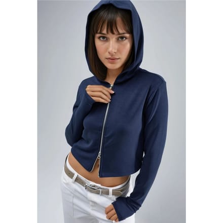 Gevoerde Regular Fit Hooded Zip-Up Jacket