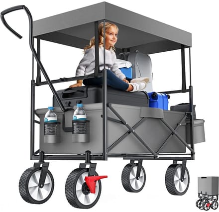 DailySupplies® Bolderkar Opvouwbaar - Bolderwagen Luchtbanden - Bolderkarren - 100kg Draagvermogen