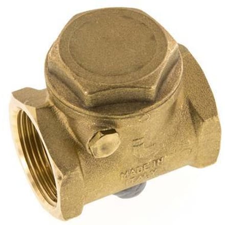 G 1-1/4'' Messing Swing Terugslagklep 10 Bar (145 Psi) NBR Zachte Dichting