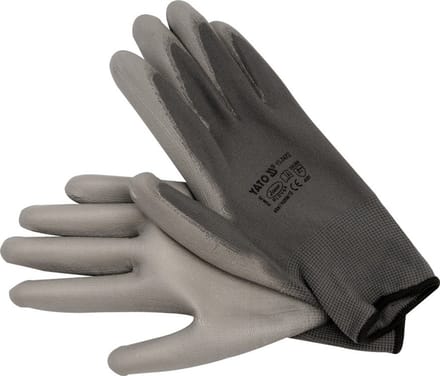 Yato YT Serie - Werkhandschoenen - Nylon - Grijs - Met Polyurethaan Coating