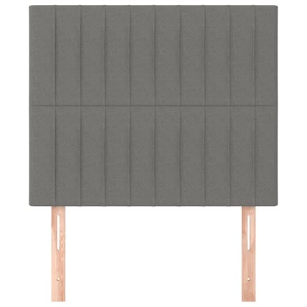 vidaXL - Hoofdbord - donkergrijs - 100x5x118/128 - cm - Stof