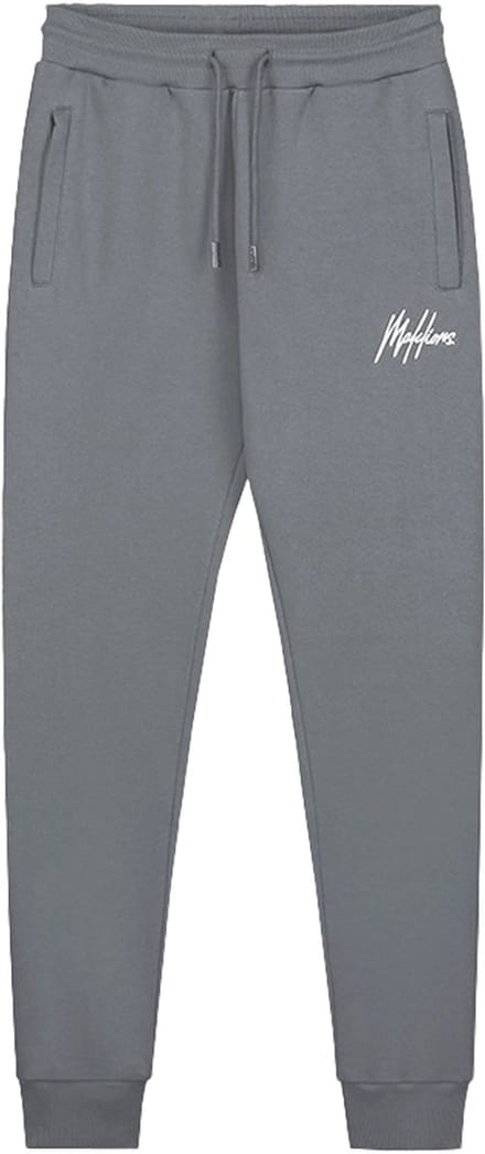 Malelions sport logo joggingbroek in de kleur grijs.