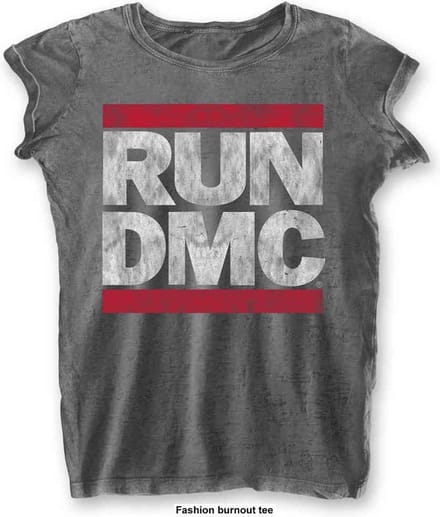Run DMC - DMC Logo Dames T-shirt - M - Grijs