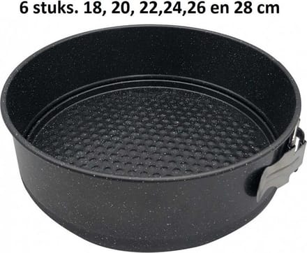 Kinghoff 154647 - Springvormenset 18 - 20 - 22 - 24 - 26 en 28 cm - 6 stuks