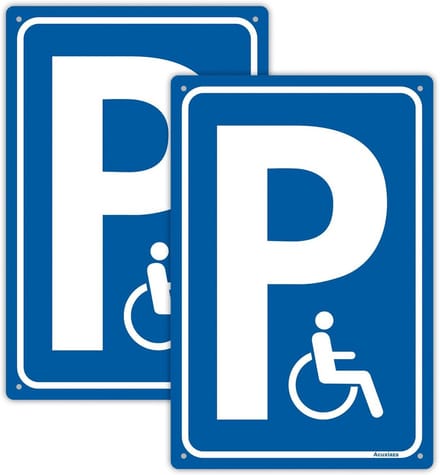 Gereserveerd Parkeerbord Invaliden - 2 Stuks Aluminium Bord 20x30cm