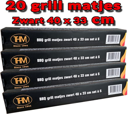 20x BBQ/Oven grill matjes 40 x 33 cm - Grill matjes / Bakmatjes - 4 dozen á 5 matjes