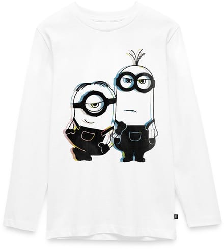 Minions Stuart En Kevin Glitch Premium T-Shirt Tiener Lang